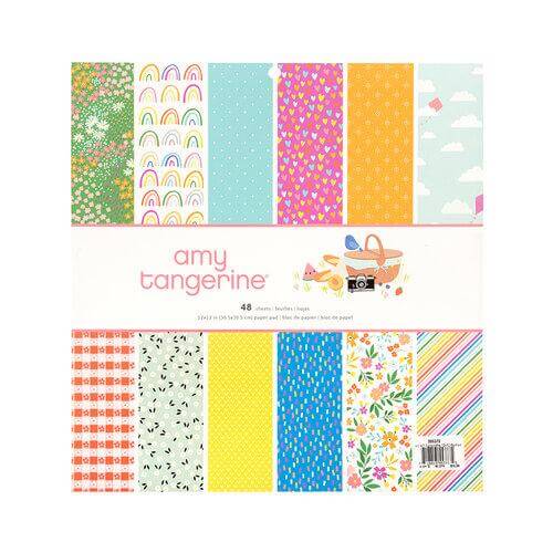 Amy Tangerine - Picnic in the Park - 12x12 Paper Pad-Amy Tangerine-12x12 Paper