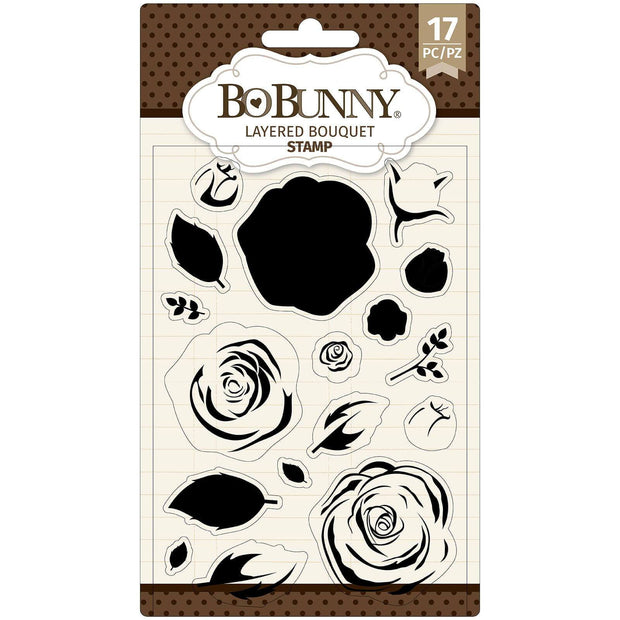 BoBunny - Acrylic Layered Rose Stamps-BoBunny-bobunny,floral,layered stamp,stamp
