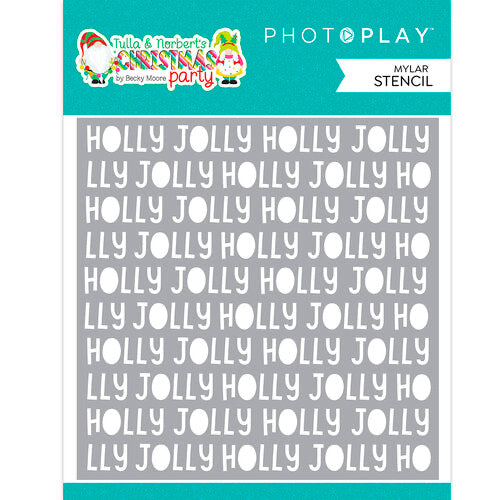 Photoplay - Christmas Party - Holly Jolly Word Stencil