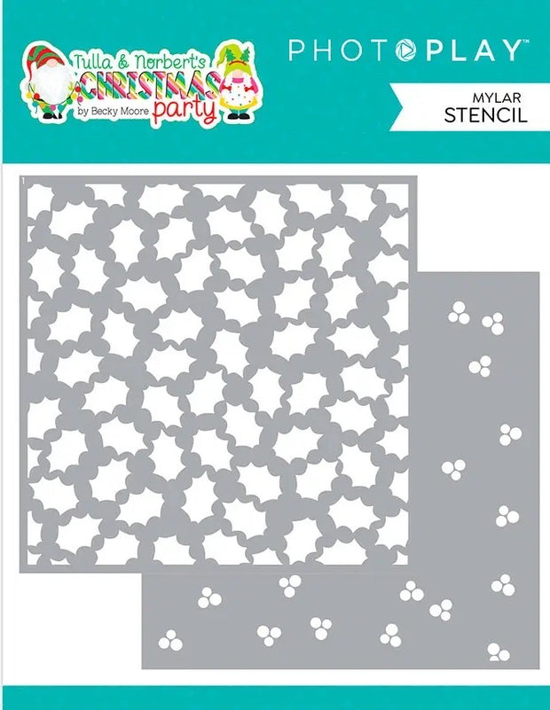 Photoplay - Christmas Party - Holly Berry 2 Piece Stencil
