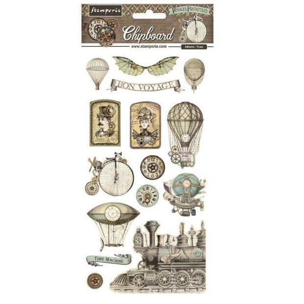 Stamperia- Voyages Fantastiques - Chipboard Adhesive Stickers-Stamperia-import_2021_06_22_224249,Store