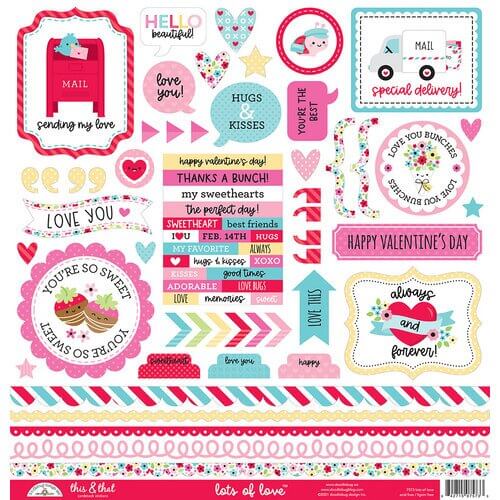 Doodlebug - Lots of Love - This and That Sticker Sheet