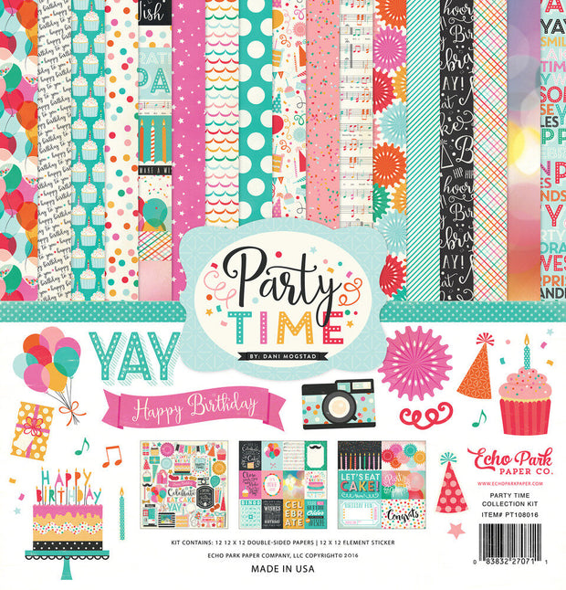 Echo Park - Party Time - 12x12 Collection Kit-Echo Park Paper-12x12 Paper,Collection Kits,import_2021_06_22_224249