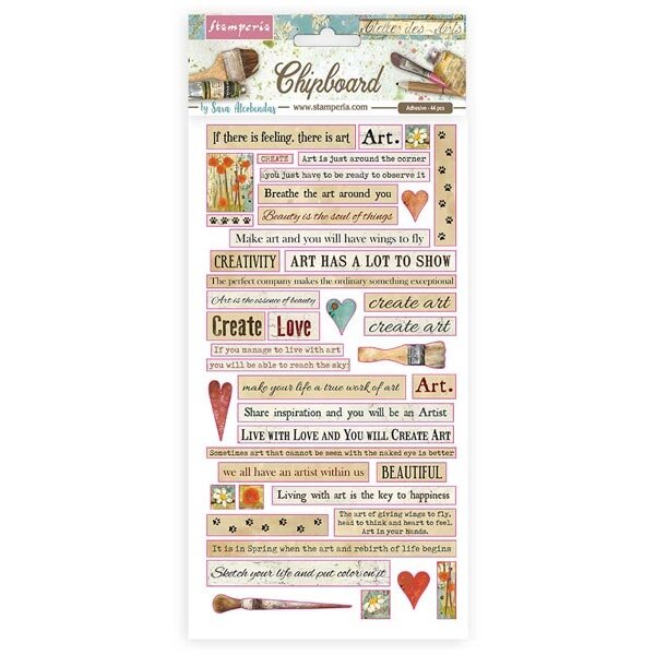Stamperia- Atelier  Quotes - Chipboard Adhesive Stickers-Stamperia-import_2021_06_22_224249,Store