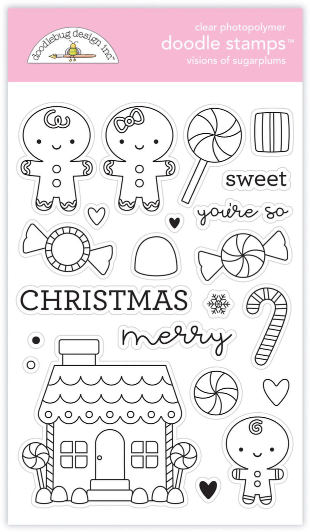 Doodlebug -Night Before Christmas - Visions of Sugarplums Doodle Stamps-Doodlebug Designs Inc-Doodlebug Design Studios