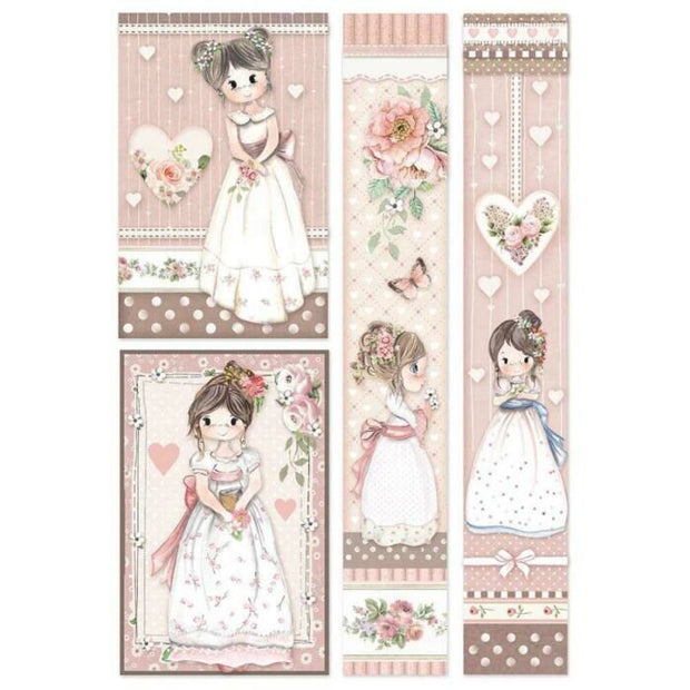 Stamperia - Rice Paper   - Little Girl Frames-Stamperia-import_2021_06_22_224249,Rice Paper,Store