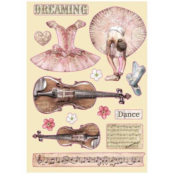 Stamperia- Passion Violin and Dance - Coloured Wooden Shapes-Stamperia-import_2021_06_22_224249,Store