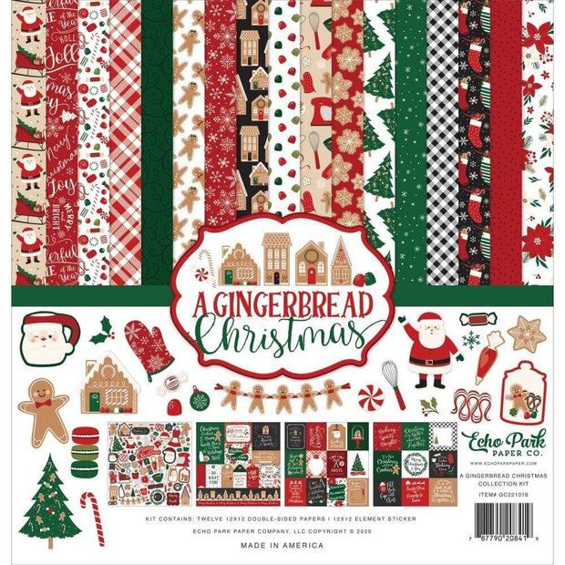 Echo Park - A Gingerbread Christmas - 12x12 Collection Kit-Echo Park Paper-12x12 Paper,Collection Kits,import_2021_06_22_224249