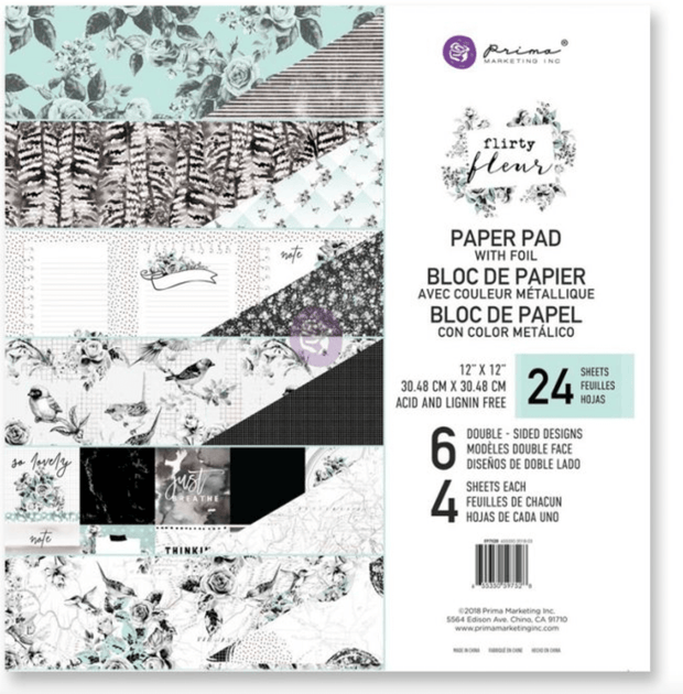 Prima Marketing - Flirty Fleur - 12x12 Paper Pad