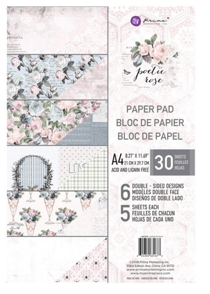Prima Marketing - Poetic Rose - A4 Paper Pad