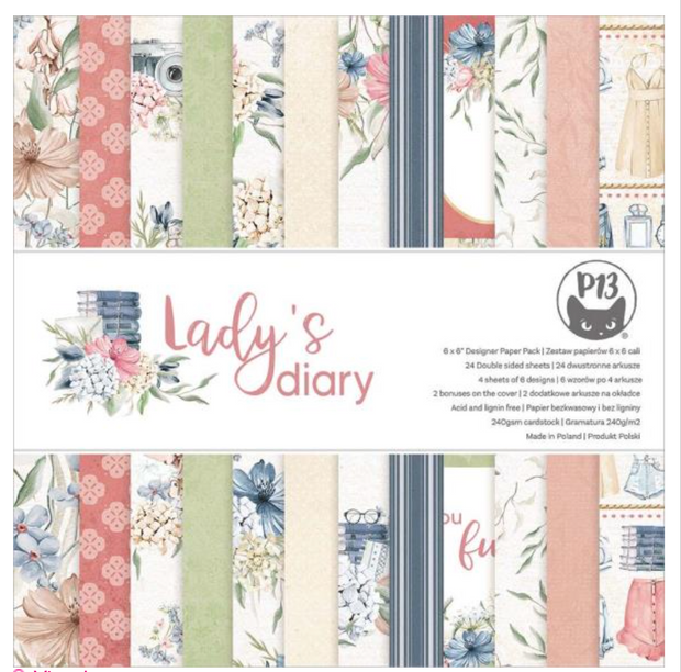 P13 - Lady's Diary - 6x6 Paper Pad