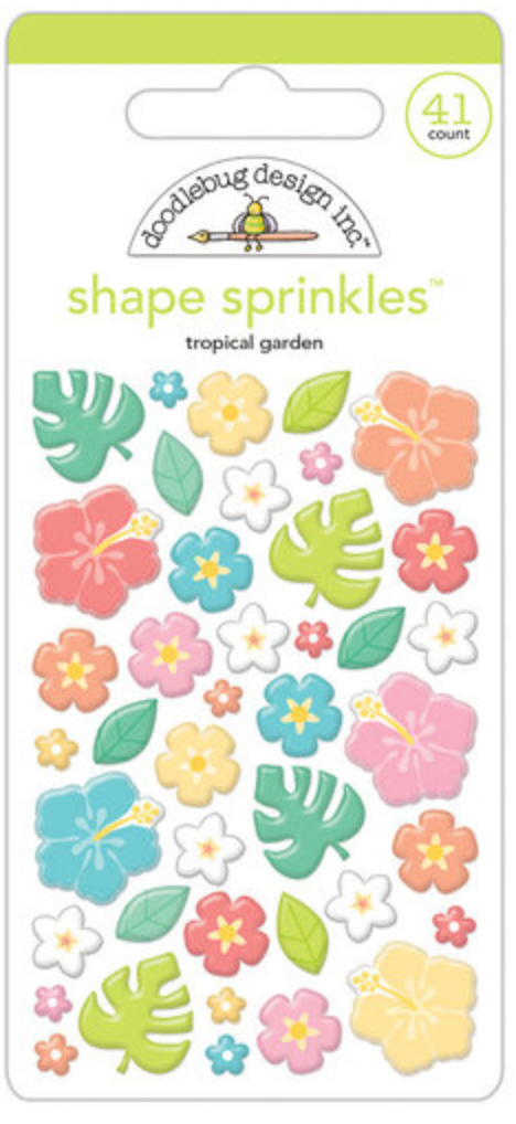 Doodlebug - Seaside Summer - Tropical Garden - Shape Sprinkles
