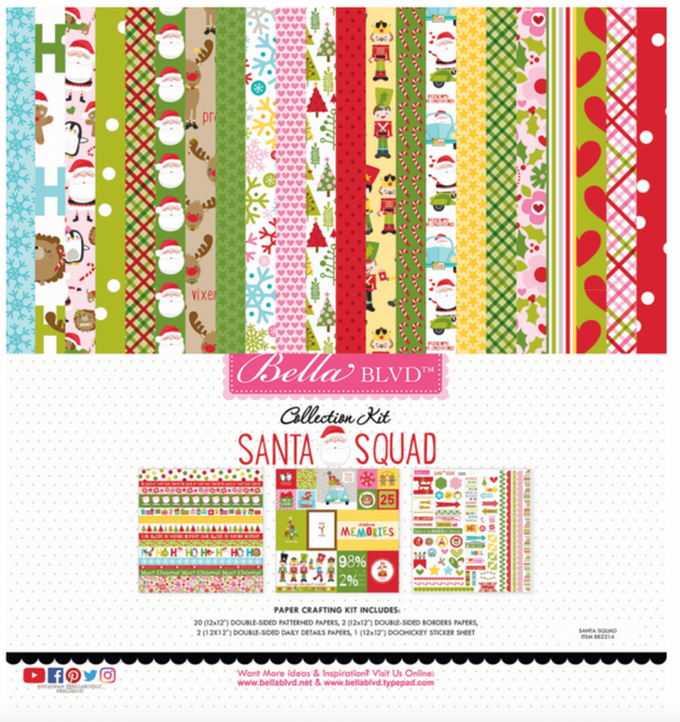 Bella BLVD - Santa Squad - 12x12 Paper Collection Kit
