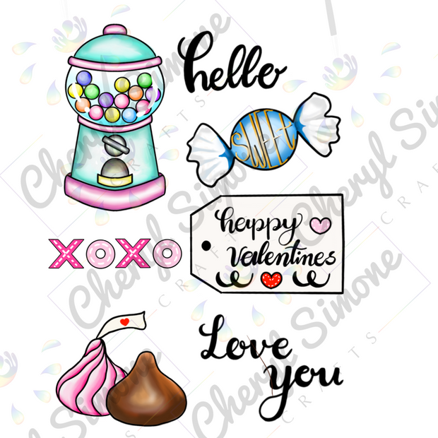In All Things Stamp - Hugs and Candy - Digital Stamps