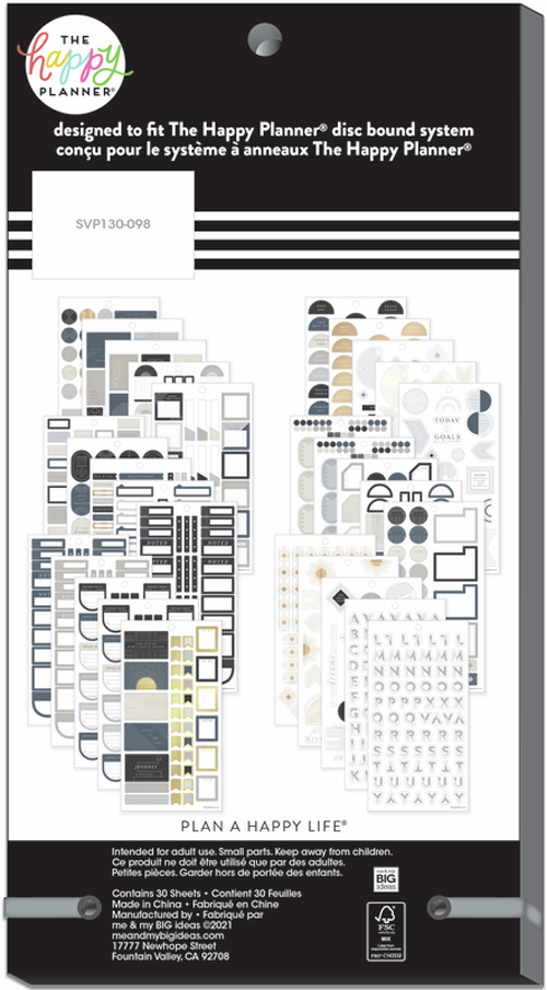 The Happy Planner - Align - Mini 30 Sticker Sheet Value Pack